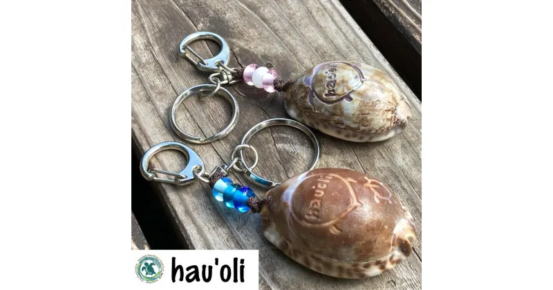 【ふるさと納税】種子島・hau’oli　タカラガイのペア・キーホルダー