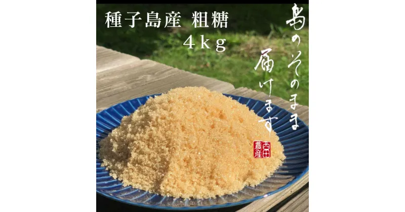 【ふるさと納税】種子島産さとうきび 粗糖 4kg