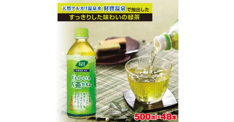 【ふるさと納税】お茶 緑茶 500ml × 48本 ペットボトル『おいしいネ。お茶だもん』 鹿児島県 垂水市 財宝 知覧茶葉使用 水出し【財宝】A1-22489