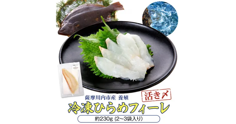 【ふるさと納税】ひらめ 冷凍 フィーレ 230g ヒラメ 切り身 刺身 刺し身 さしみ フィレ 食べきり 九州 鹿児島 甑海峡 薩摩川内市 送料無料