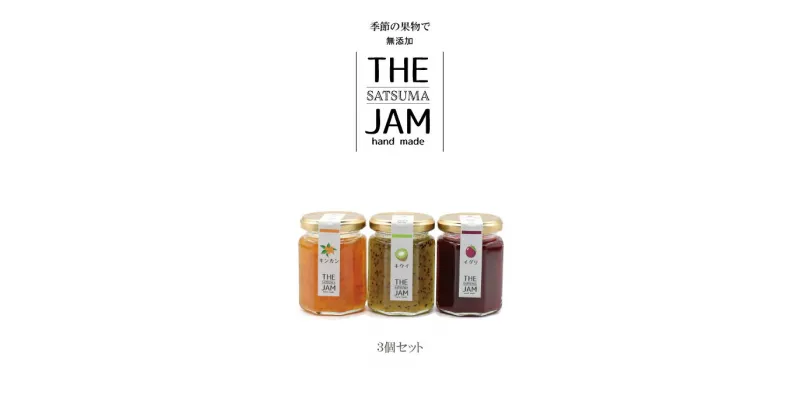 【ふるさと納税】【THE JAM】無添加・旬のHand Made『からだ想い』ジャム3本セット　無添加　ジャム　セット　旬のフルーツ　鹿児島県 薩摩川内市 送料無料