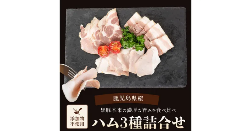 【ふるさと納税】鹿児島県産黒豚ハム3種詰め合わせ　計275g 鹿児島 豚 肉 ロースハム3種 鹿児島黒豚ハム ギフト お歳暮 プレゼント お中元 田原ハム 薩摩川内市 川内市 川内