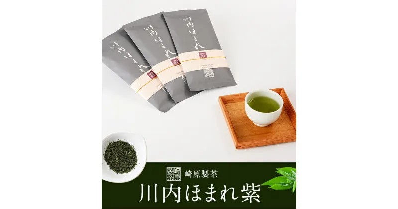 【ふるさと納税】川内ほまれ 紫 煎茶 合計300g (100g×3パック)　BS-013　 お茶 緑茶 茶葉 ティータイム 崎原製茶 鹿児島県 薩摩川内市 送料無料