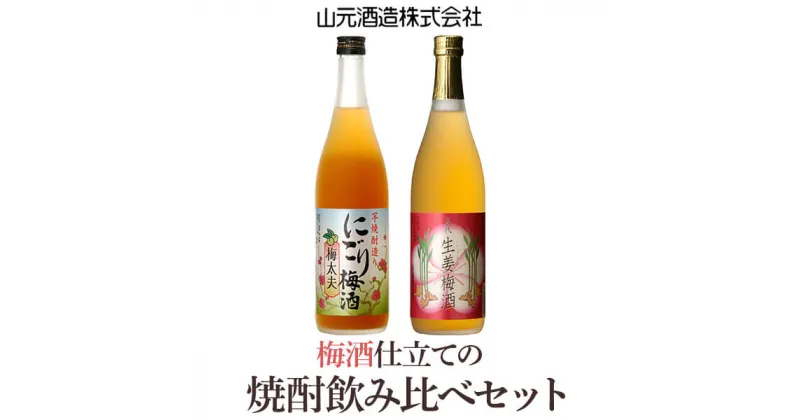 【ふるさと納税】五代リキュール飲み比べ（にごり梅酒梅太夫・生姜梅酒） 各720ml AS-335 芋 最高金賞 焼酎 飲み比べセット 山元酒造 芋焼酎 麦焼酎 鹿児島ギフト プレゼント 贈答 母の日 父の日 敬老の日 お中元 お歳暮