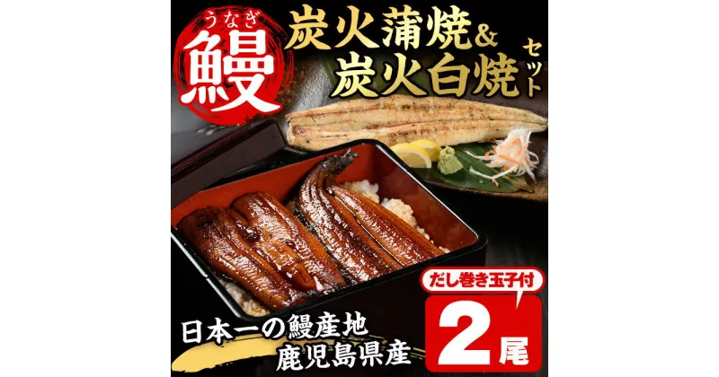 【ふるさと納税】鹿児島県産鰻の味わいセット！うなぎの炭火蒲焼(1尾・タレ付)＆うなぎ炭火白焼き(1尾・生わさび付)自慢の出汁巻き卵付き！ 国産 九州産 鰻 ウナギ うな重 うな丼 蒲焼 白焼き 卵焼き 出汁巻き 出汁巻きたまご 炭火焼 おかず お土産 セット冷凍【家むら】