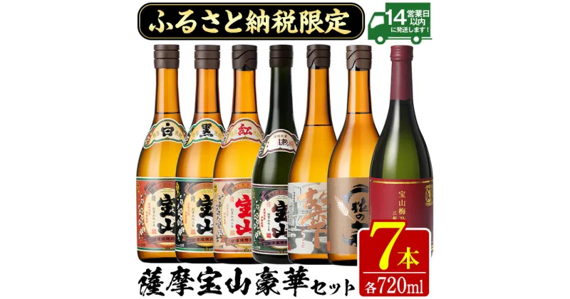 【ふるさと納税】ふるさと納税限定！人気の焼酎！薩摩宝山豪華セット(7銘柄×各720ml 計7本/定期便・7銘柄×各720ml×3回 計21本)焼酎 酒 アルコール 芋焼酎 麦焼酎 ギフト セット 飲み比べ定期便 頒布会 常温 常温保存【西酒造】