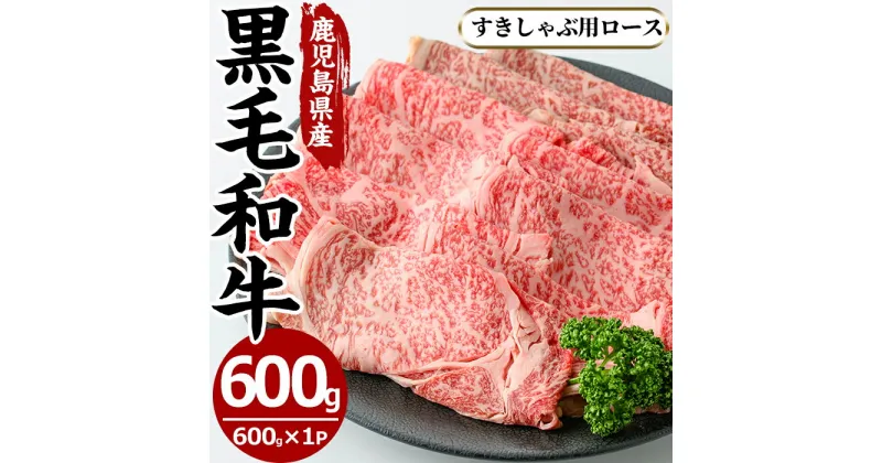 【ふるさと納税】鹿児島県産黒毛和牛すきしゃぶ用ロース肉(600g)国産 九州産 牛肉 黒毛和牛 和牛 ロース スライス 数量限定 すき焼き しゃぶしゃぶ 冷凍【さつま屋産業】