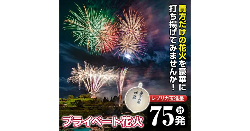 【ふるさと納税】《数量限定》プライベート花火(計75発・レプリカ玉進呈)打揚場所・日時は応相談！【太洋花火】