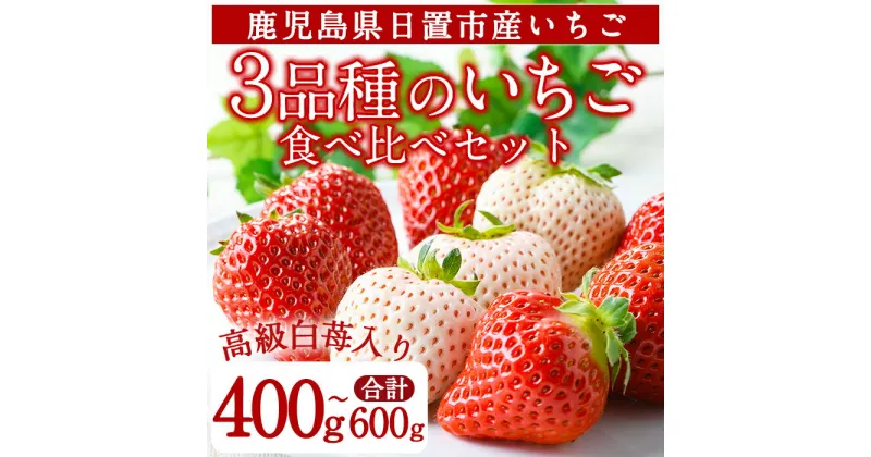 【ふるさと納税】＜先行予約受付中！2025年1月中旬より順次発送予定！＞3品種いちごの食べ比べセット(約400g～600g)国産 九州産 鹿児島 日置市 生鮮食品 苺 イチゴ 白苺 赤苺 果物 くだもの フルーツ 小粒 食べ比べ 詰め合わせ パック 【ままりあ農園】