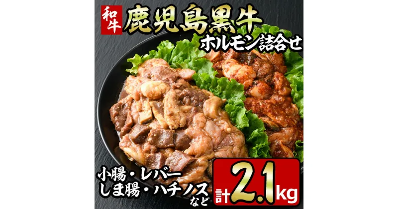 【ふるさと納税】鹿児島黒牛のホルモンのタレ味と旨辛味の詰合せ(合計2.1kg・300g×7P) 国産 九州産 鹿児島県産 黒牛 和牛 牛肉 お肉 ホルモン モツ 小腸 レバー しま腸 ハチノス 詰め合わせ おかず おつまみ 冷凍 小分け【やきにく茶屋和昇】