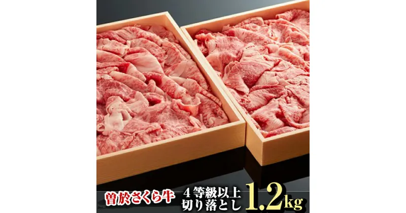 【ふるさと納税】希少！曽於さくら牛 切り落とし1,2kg(600g×2箱) 鹿児島県産 国産 黒毛和牛 和牛 牛肉 牛 肉 モモ肉 バラ肉 切り落とし 冷凍【福永産業】