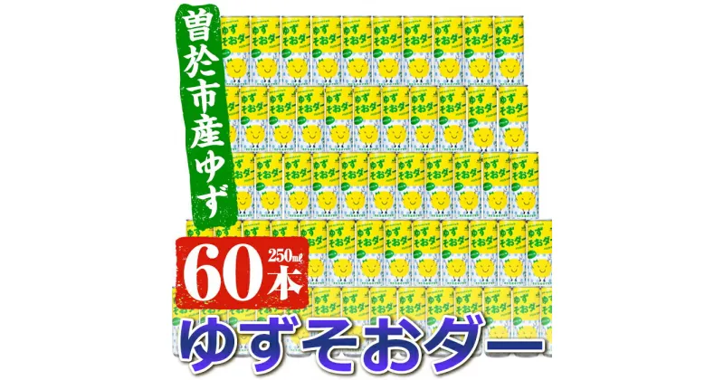 【ふるさと納税】曽於市産ゆずを使った炭酸飲料！ゆずそおダー(計60本) ソーダ 炭酸 ジュース ゆず ゆずジュース 炭酸飲料 ドリンク 缶 常温 常温保存【ファーマーズマーケットそお太くん市場】