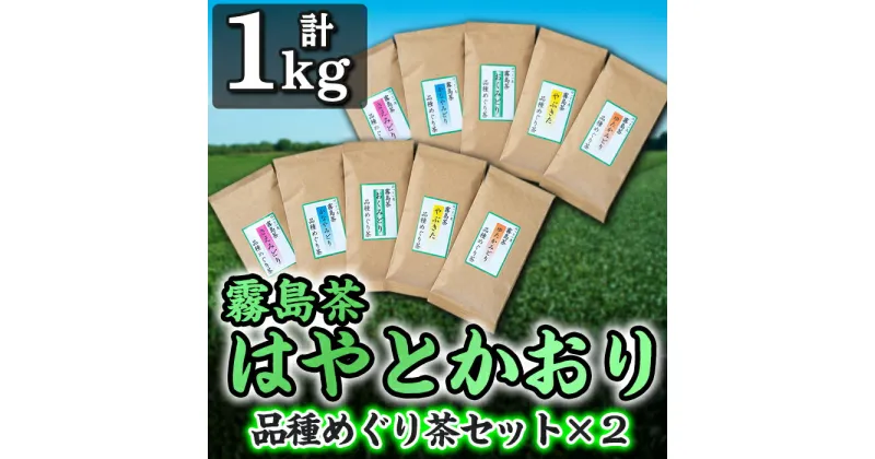 【ふるさと納税】霧島茶はやとかおり(詰合せ)品種めぐり茶セット×2【マル竹園製茶】