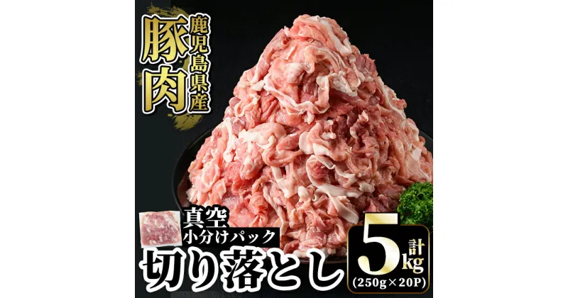 【ふるさと納税】国産！鹿児島県産豚肉切り落とし真空小分け計5kg(250g×20P)肉 豚肉 切り落とし 小分け 真空パック 切落し【肉の豊楽】