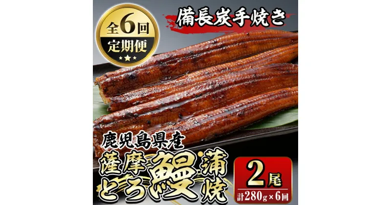 【ふるさと納税】【定期便6回】薩摩とろ鰻蒲焼(計280g：140g×2尾)×6回 うなぎ ウナギ 蒲焼き 蒲焼 かばやき タレ 鹿児島 国産 冷凍【株式会社志】