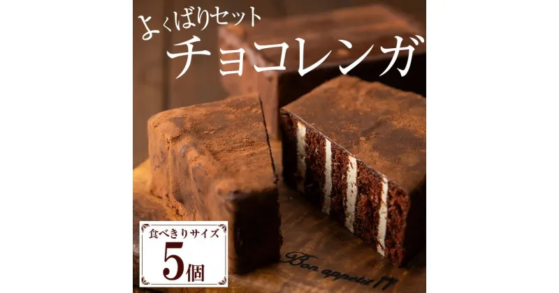 【ふるさと納税】食べきりチョコレンガよくばりセット(5個)！国産 お菓子 菓子 洋菓子 スイーツ チョコレート ケーキ 冷凍 チョコ ケーキ バレンタイン ホワイトデー【モン・シェリー松下】