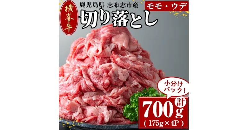 【ふるさと納税】鹿児島県志布志市産(国産交雑種) 横峯牛の切り落とし肉(計700g・175g×4P) 鹿児島県産 国産 牛肉 牛 スライス 切り落とし 焼き肉 希少牛 小分け モモ ウデ バーベキュー BBQ すき焼き しゃぶしゃぶ【エル三和】b0-166