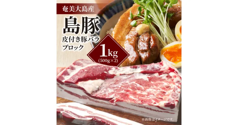 【ふるさと納税】脂身を味わう 島豚 皮付き 豚バラ ブロック 1kg 500g × 2 豚肉 三枚肉 国産 ブランド肉 角煮 煮込み 料理 プルプル 脂身 とろける 柔らかい お取り寄せ お取り寄せグルメ 奄美大島産 鹿児島県 奄美市 送料無料