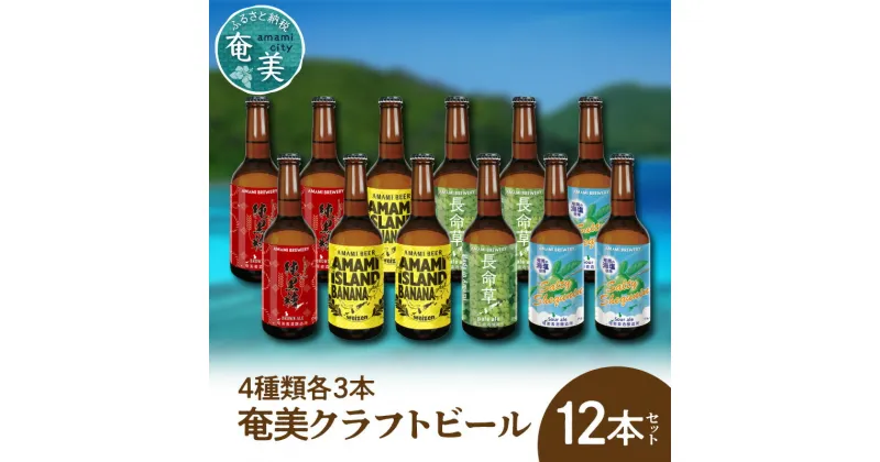 【ふるさと納税】クラフトビール ブラウンエール ヴァイツェン ペールエール 330ml 4種類 各3本 計12本 家飲み ビール 地ビール 瓶ビール 鹿児島 奄美大島 純黒糖 ショウガ 島ばなな 長命草 シークニン ソルティー お歳暮 Z