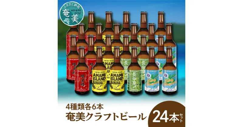 【ふるさと納税】クラフトビール ブラウンエール ヴァイツェン ペールエール 330ml 4種類 各6本 計24本 家飲み ビール 地ビール 瓶ビール 鹿児島 奄美大島 純黒糖 ショウガ 島ばなな 長命草 シークニン ソルティー お取り寄せ 送料無料 お歳暮 Z