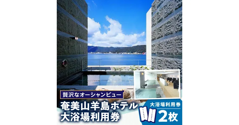 【ふるさと納税】大浴場 スパ 大人1名 利用券 × 2枚 奄美山羊島ホテル やぎじま 海 名瀬の街 絶景 リゾート オーシャンビュー くつろぎ 癒しの空間 リフレッシュ 温泉 お風呂 鹿児島 奄美市 奄美大島 送料無料