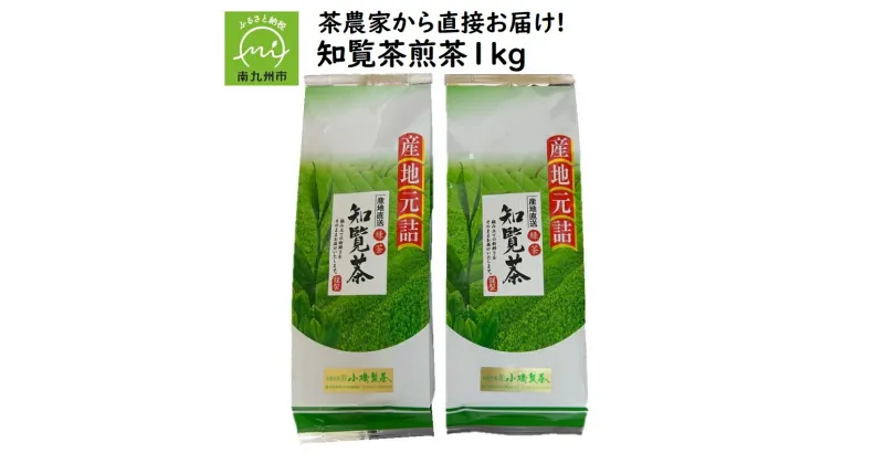 【ふるさと納税】農林水産大臣賞受賞 知覧茶 煎茶 1kg 500g × 2 パック 茶農家から直接お届け 緑茶 てん茶 茶葉 お茶 ティータイム 美味しい 日本茶 国産 茶農家直送 産地元詰 お取り寄せ 小磯製茶 鹿児島県 南九州市 送料無料