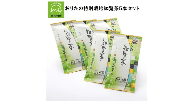 【ふるさと納税】知覧茶 100g 5本 セット 計 500g お茶 茶葉 緑茶 おりたの特別栽培 栽培期間中 農薬不使用 南九州市知覧産 国産 優しい味 懐かしい香り ティータイム 自園自製 おりた園 鹿児島県 南九州市 お取り寄せ 送料無料