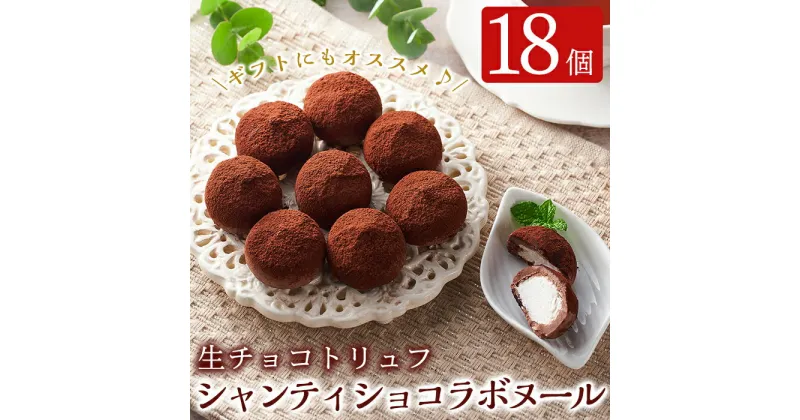 【ふるさと納税】生チョコトリュフ！シャンティショコラボヌール計18個(9個入り×2箱)スイーツ お菓子 チョコ チョコレート 生チョコ トリュフ 新感覚 バレンタイン【財宝】