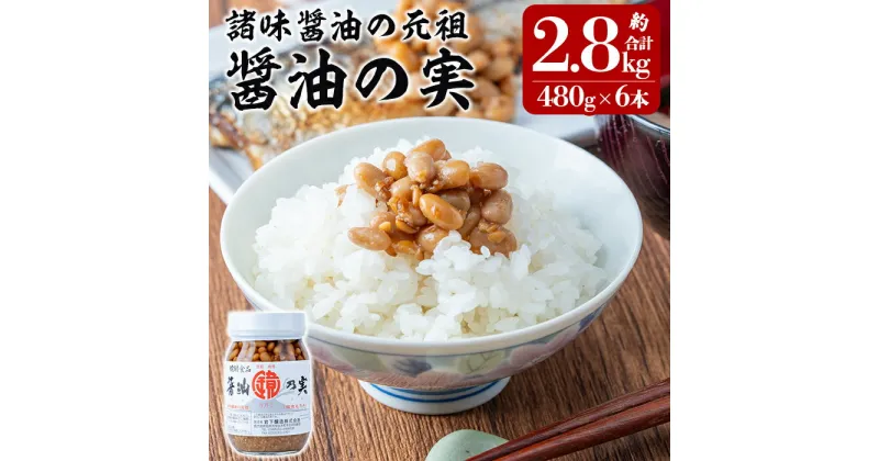 【ふるさと納税】醤油の実(約2.8kg・480g×6本) もろみ 諸味 ご飯のお供 おかず 大豆 発酵食品【岩下醸造】