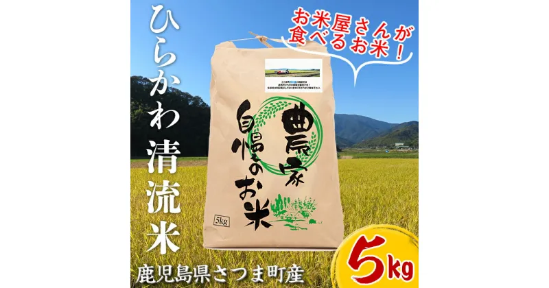 【ふるさと納税】鹿児島県さつま町平川産限定！ひらかわ清流米(5kg)農家さんのおすそわけ♪白米！ 鹿児島 国産 九州産 白米 精米 お米 こめ コメ ごはん ご飯【ひらかわ屋】