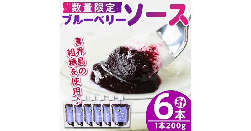 【ふるさと納税】≪毎月数量限定≫ブルーベリーソース(計6本・1本200g) 鹿児島 国産 九州産 フルーツ 調味料【田野農園】