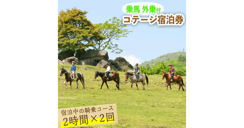 【ふるさと納税】乗馬の外乗付！1泊2日宿泊券（1名様分） 乗馬経験者向け騎乗チケット 体験 レジャー アクティビティ 乗馬 馬 宿泊 宿 【霧島アート牧場】