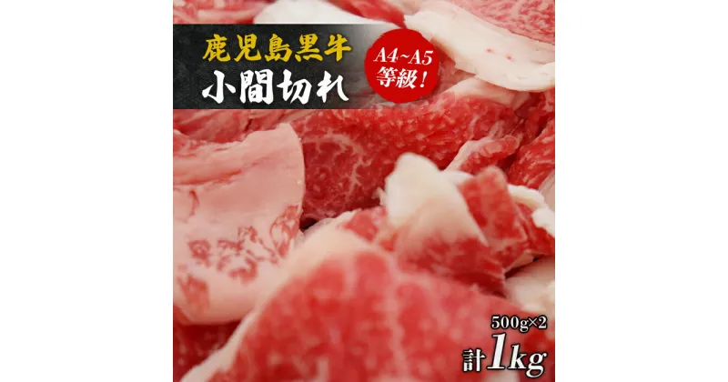 【ふるさと納税】鹿児島黒牛 小間切れ 500g ×2 A4 ～ A5 等級 | ふるさと納税 こま切れ 切落し 牛肉 肉 お肉 和牛 1kg 一キロ 切り落とし 国産 鹿児島県大崎町 鹿児島県産 九州 特産品 牛 お取り寄せ 精肉 ご当地 取り寄せ 名産品 国産 お土産 グルメ