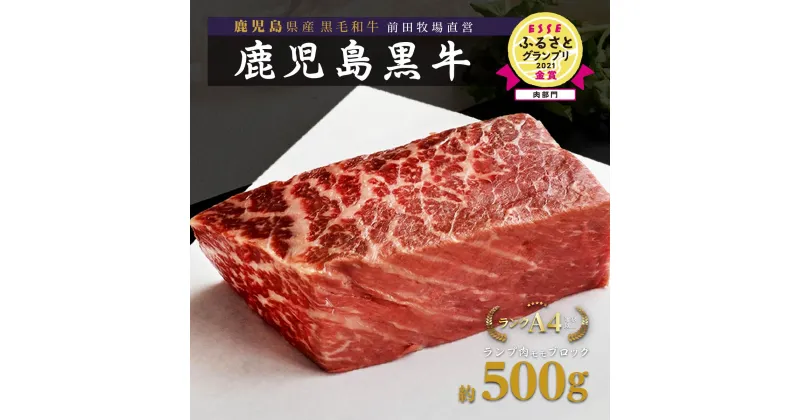 【ふるさと納税】鹿児島黒牛 塊肉 ランプ肉 モモ ブロック 500g | ランプ モモ ふるさと納税 和牛 高級 黒牛 牛肉 牛 肉 国産 ブロック ステーキ ローストビーフ 赤身 鹿児島 大崎町 ふるさと 人気 送料無料