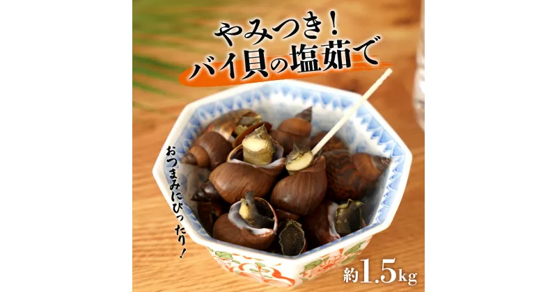 【ふるさと納税】やみつき　バイ貝の塩茹で　1.5kg | バイ貝 貝 巻貝 海鮮 居酒屋 おつまみ おかず 鹿児島県 大崎町 鹿児島 大崎 鹿児島県大崎町 楽天ふるさと 納税 取り寄せ お取り寄せ グルメ お取り寄せグルメ ご当地