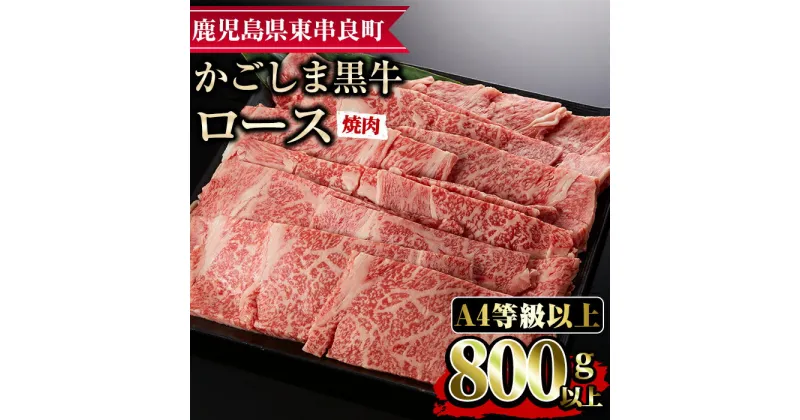 【ふるさと納税】鹿児島県産A4等級以上！黒毛和牛ロース焼肉用(800g) 国産 牛肉 肉 冷凍 ロース 鹿児島 焼肉 BBQ バーベキュー【デリカフーズ】【25474】