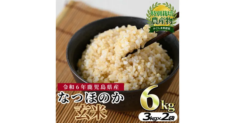 【ふるさと納税】東串良町産！なつほのか玄米(3kg×2袋・計6kg) 令和6年産 玄米 お米 こめ 米 6キロ【吉ヶ崎農園】【0102701a】