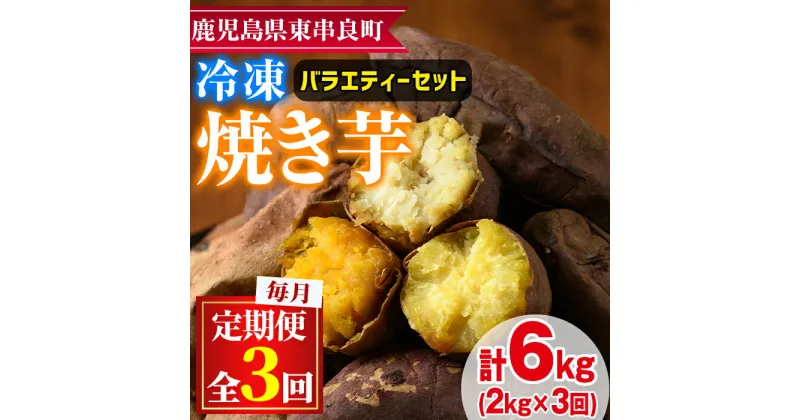 【ふるさと納税】＜定期便・全3回＞東串良の冷凍焼き芋！紅はるか・安納芋・シルクスイート(計6kg) 冷凍 焼芋 焼き芋 やきいも さつまいも さつま芋 スイーツ 熟成 詰合せ セット【甘宮】【0332603b】