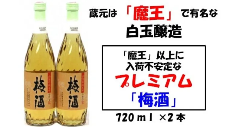 【ふるさと納税】No.001-2 【魔王の蔵元】白玉醸造の「プレミアム梅酒720ml」2本セット