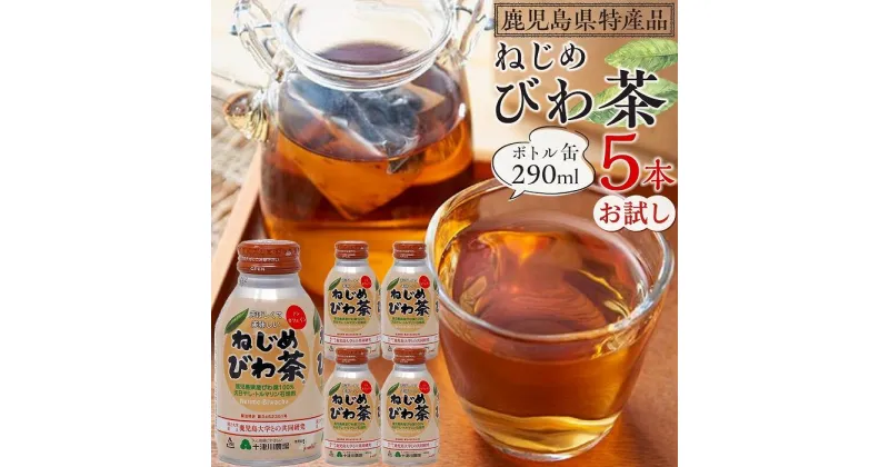 【ふるさと納税】ねじめびわ茶ボトル缶　5本　お試し | 飲料 茶葉 ソフトドリンク 人気 おすすめ 送料無料