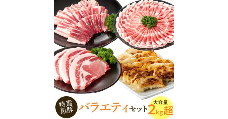 【ふるさと納税】特選黒豚バラエティセット(約2.1kg)黒豚バラ(焼肉用)、黒豚ロース(トンカツ用)、黒豚モモスライス、黒豚餃子のセット！ 鹿児島 国産 九州産 黒豚 豚肉 お肉 バラ ロース モモ スライス 餃子 ぎょうざ 焼肉 とんかつ しゃぶしゃぶ バラエティ【和田養豚】