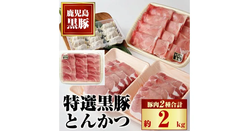 【ふるさと納税】特選黒豚とんかつセット(計約2kg)、黒豚餃子(12個入×1P)付き！ 鹿児島 国産 九州産 黒豚 豚肉 お肉 ロース モモ 餃子 ぎょうざ 焼肉 とんかつ【和田養豚】