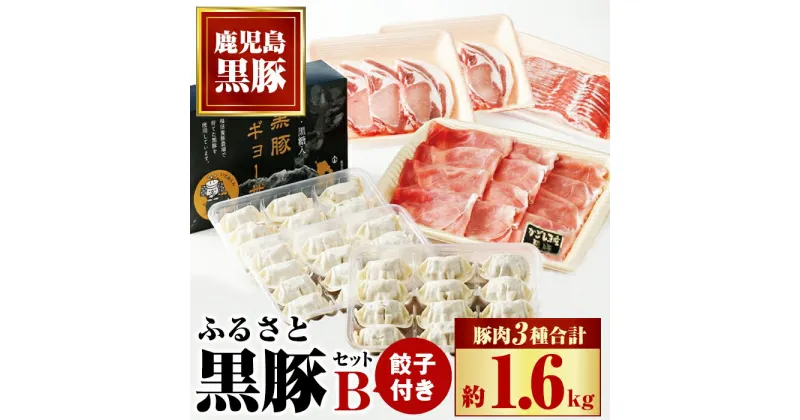 【ふるさと納税】ふるさと黒豚セットB！黒豚餃子(12個入×3P)付き！ 鹿児島 国産 九州産 黒豚 豚肉 お肉 バラ ロース モモ スライス 餃子 ぎょうざ 焼肉 しゃぶしゃぶ すきやき おかず 惣菜【和田養豚】