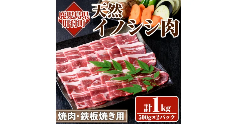 【ふるさと納税】＜先行予約受付中！2024年10月以降発送予定＞天然イノシシ肉！焼肉・鉄板焼き用(500g×2P・計1kg) 鹿児島 国産 猪肉 いのしし肉 ジビエ ジビエ肉 ぼたん 牡丹 お取り寄せ ギフト 贈答【きらく】