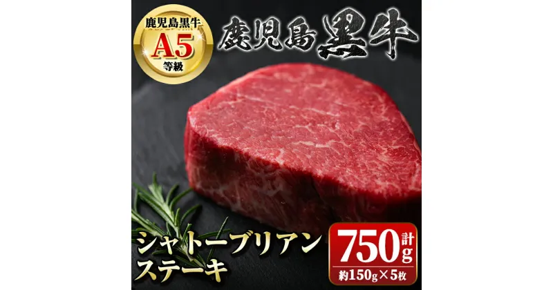 【ふるさと納税】鹿児島黒牛 希少部位 シャトーブリアン(計約750g・約150g×5枚) 牛肉専門店自慢のお肉 鹿児島 国産 九州産 牛肉 黒牛 鹿児島黒牛 A5 等級 霜ぶり 霜降り 厚切り ステーキ ギフト 贈答【新村畜産】