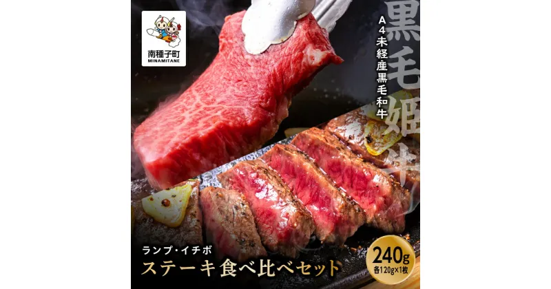 【ふるさと納税】 黒毛姫牛 ランプ ・ イチボ ステーキ セット 各 120g × 1枚 A4 未経産 希少部位 詰め合わせ 黒毛和牛 牛 牛肉 グルメ お取り寄せ 人気 おすすめ ギフト お中元 返礼品 南種子町 鹿児島 かごしま 送料無料 【Kitchen 姫ファーム】