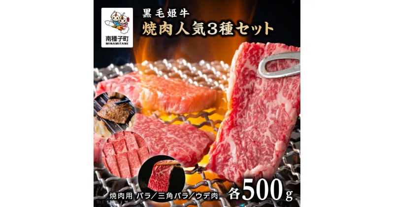 【ふるさと納税】 黒毛姫牛 焼肉 人気3種 セット 焼肉用 バラ 500g 三角バラ 500g ウデ肉 500g 肉 にく 牛 牛肉 焼き肉 国産 和牛 食品 グルメ お取り寄せ 人気 おすすめ ギフト ギフト お中元 お歳暮 返礼品 南種子町 鹿児島 かごしま 送料無料 【Kitchen 姫ファーム】