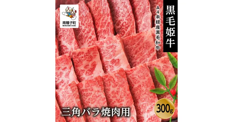 【ふるさと納税】 黒毛姫牛 三角バラ 焼肉用 300g A4 未経産 黒毛和牛 希少 肉 にく 牛 牛肉 バラ肉 焼肉 焼き肉 国産 和牛 キャンプ BBQ グルメ 食品 お取り寄せ 人気 おすすめ ギフト お中元 お歳暮 返礼品 南種子町 鹿児島 かごしま 送料無料 【Kitchen 姫ファーム】