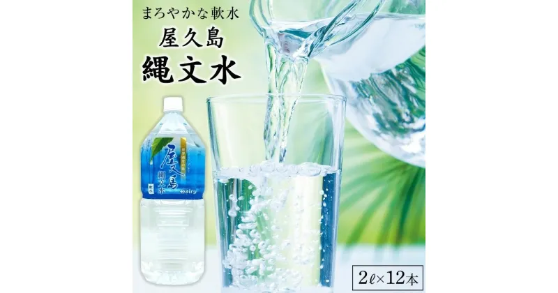 【ふるさと納税】屋久島縄文水 2L×6本入り 2ケース | 水 お水 みず 天然水 軟水 PET ペットボトル ウォーター ドリンク ドリンク 飲み物 飲料 セット お取り寄せ 人気 おすすめ ロック 炭酸 酒 割り 送料無料 鹿児島県 屋久島町 鹿児島 縄文水