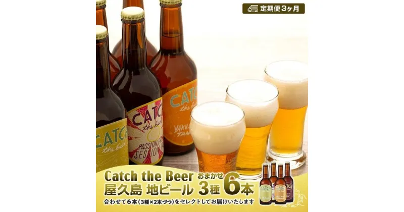 【ふるさと納税】【定期便3ヶ月】屋久島・地ビール Catch the Beerおまかせビール3種6本セット | 地ビール 瓶ビール ビール 3種類 330ml 6本 飲み比べ セット 詰め合わせ キャッチザビア アルコール お酒 鹿児島県 屋久島町 鹿児島 屋久島 楽天ふるさと